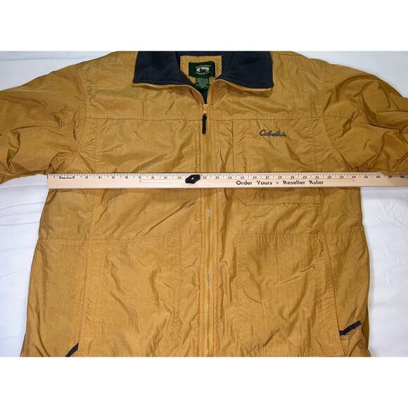 Cabelas Stillwater Supply Co Puffer Jacket Men's Size M Khaki Fleece-Lined Clean - Picture 8 of 16